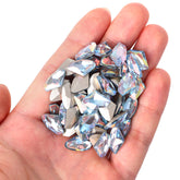Light Blue AB Galactic Shape Glass Pointed Back Fancy Rhinestones WholesaleRhinestone